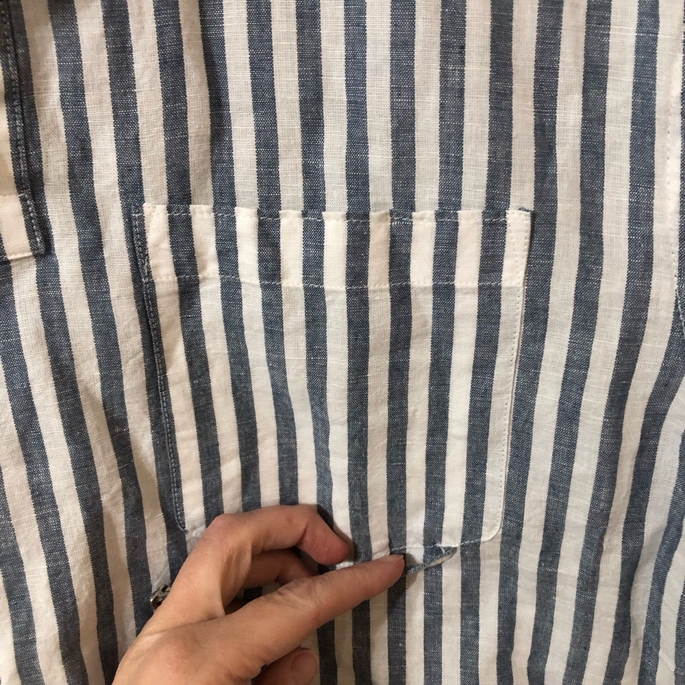 UpWest Blue Striped Men's Shirt - Picture 2 of 7